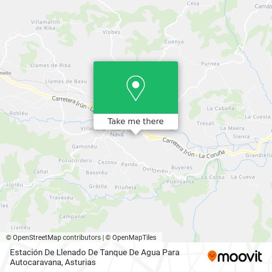 Estación De Llenado De Tanque De Agua Para Autocaravana map