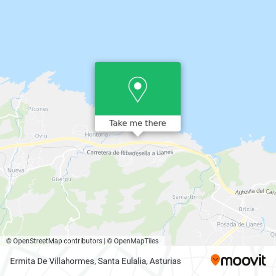 Ermita De Villahormes, Santa Eulalia map