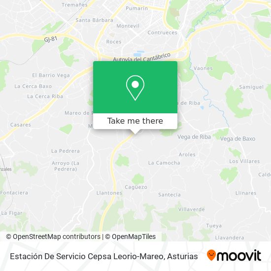 Estación De Servicio Cepsa Leorio-Mareo map