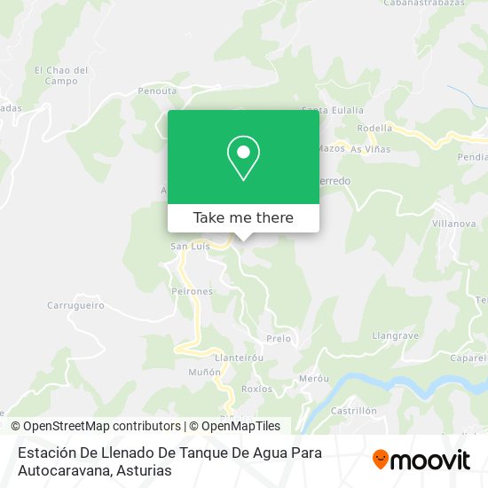 mapa Estación De Llenado De Tanque De Agua Para Autocaravana