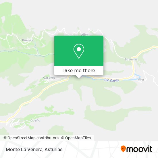 mapa Monte La Venera