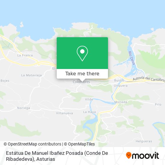 mapa Estátua De Manuel Ibañez Posada (Conde De Ribadedeva)