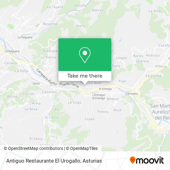 Antiguo Restaurante El Urogallo map