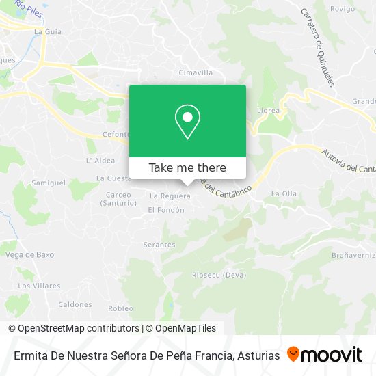 Ermita De Nuestra Señora De Peña Francia map