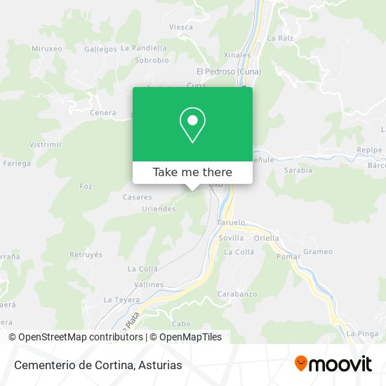 Cementerio de Cortina map