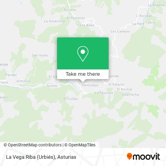 La Vega Riba (Urbiés) map