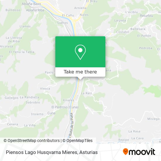 Piensos Lago Husqvarna Mieres map