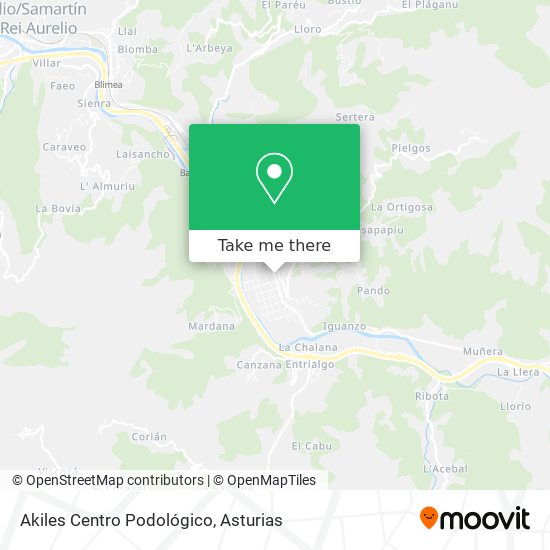 Akiles Centro Podológico map
