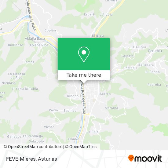 FEVE-Mieres map