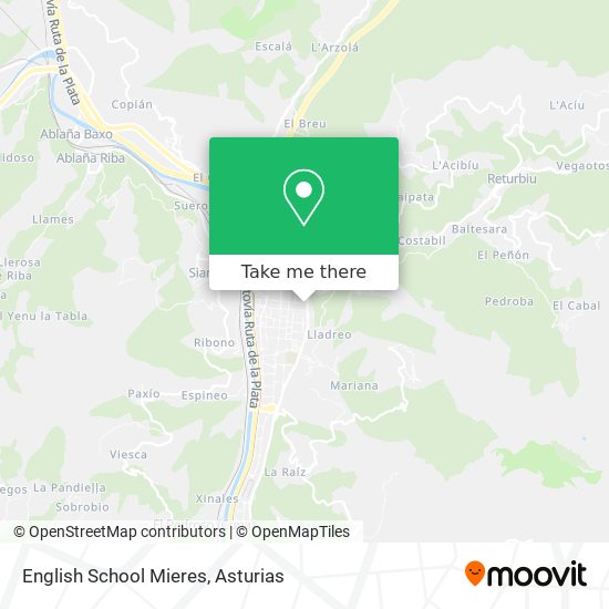 English School Mieres map