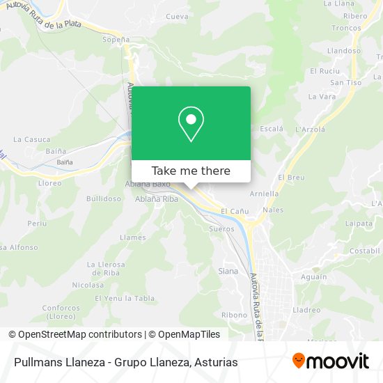 Pullmans Llaneza - Grupo Llaneza map