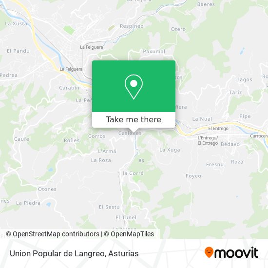 mapa Union Popular de Langreo