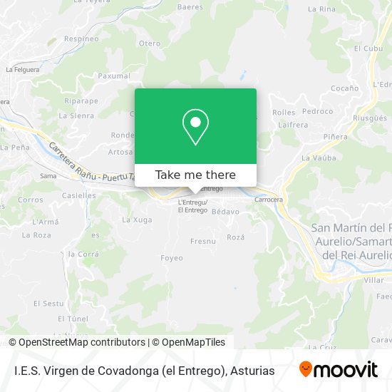 I.E.S. Virgen de Covadonga (el Entrego) map