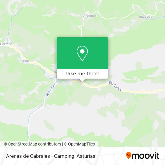 Arenas de Cabrales - Camping map