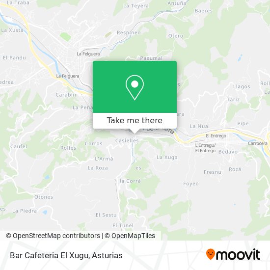 Bar Cafeteria El Xugu map