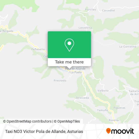 mapa Taxi NO3 Victor Pola de Allande