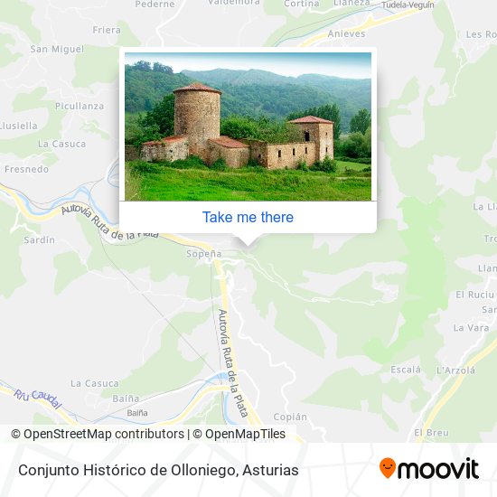 Conjunto Histórico de Olloniego map