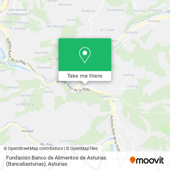 Fundación Banco de Alimentos de Asturias (Bancaliasturias) map