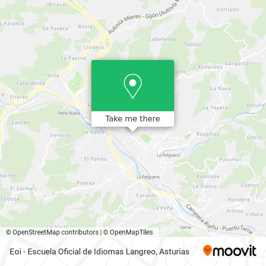 Eoi - Escuela Oficial de Idiomas Langreo map