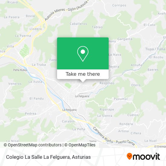 Colegio La Salle La Felguera map