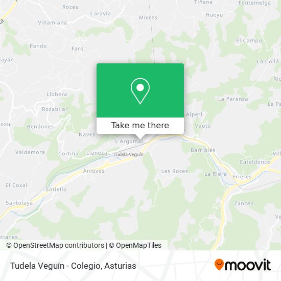 Tudela Veguín - Colegio map