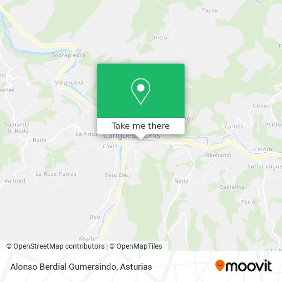 Alonso Berdial Gumersindo map