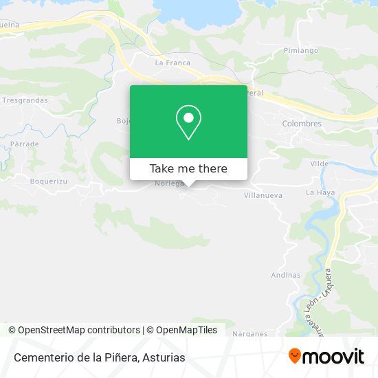 mapa Cementerio de la Piñera