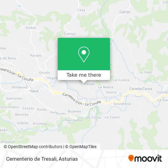 mapa Cementerio de Tresali