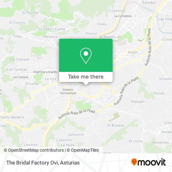 The Bridal Factory Ovi map
