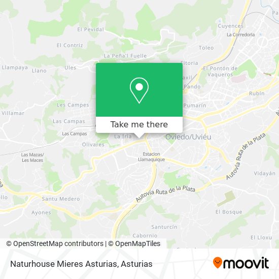 Naturhouse Mieres Asturias map