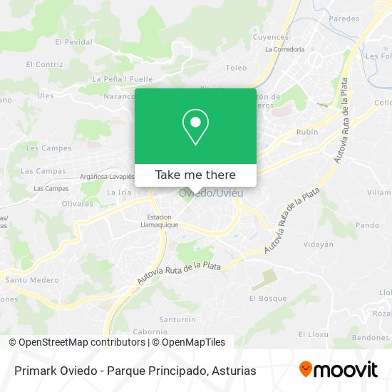 Primark Oviedo - Parque Principado map