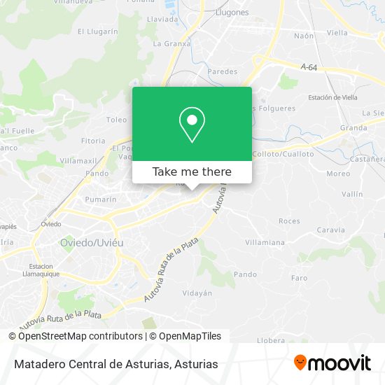 mapa Matadero Central de Asturias