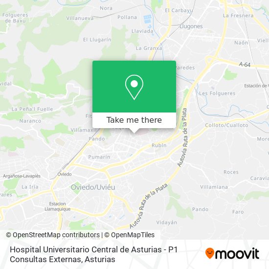 Hospital Universitario Central de Asturias - P1 Consultas Externas map