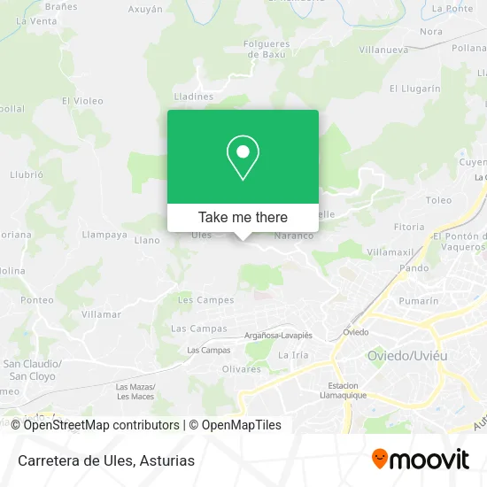 Carretera de Ules map