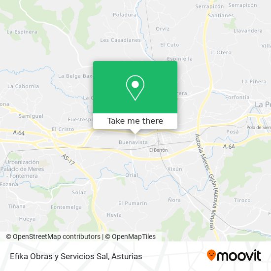 Efika Obras y Servicios Sal map