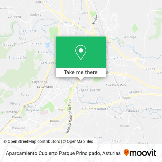 Aparcamiento Cubierto Parque Principado map