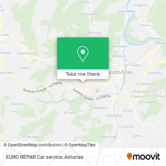 EURO REPAR Car service map