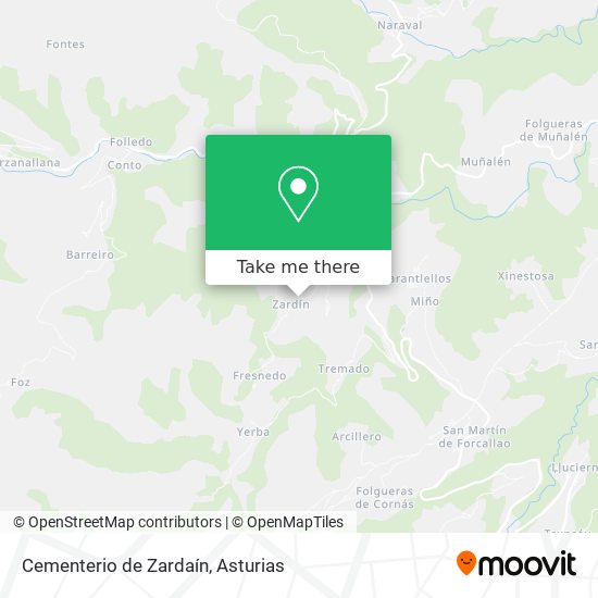 Cementerio de Zardaín map
