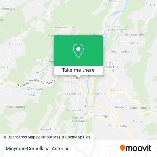 mapa Minymas-Cornellana