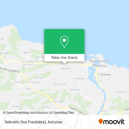Sebreño (los Pandales) map
