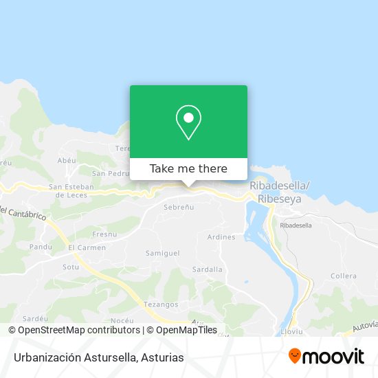 Urbanización Astursella map