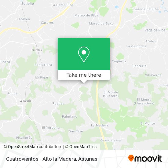 mapa Cuatrovientos - Alto la Madera