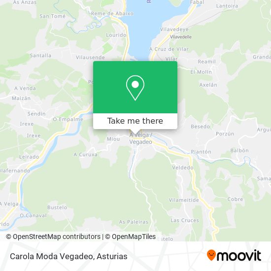 Carola Moda Vegadeo map