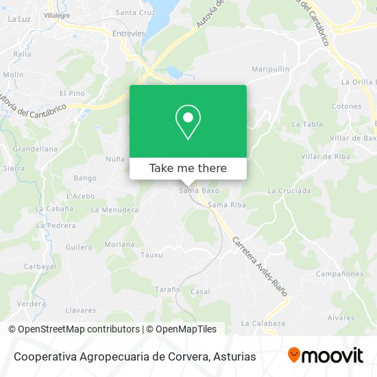 Cooperativa Agropecuaria de Corvera map