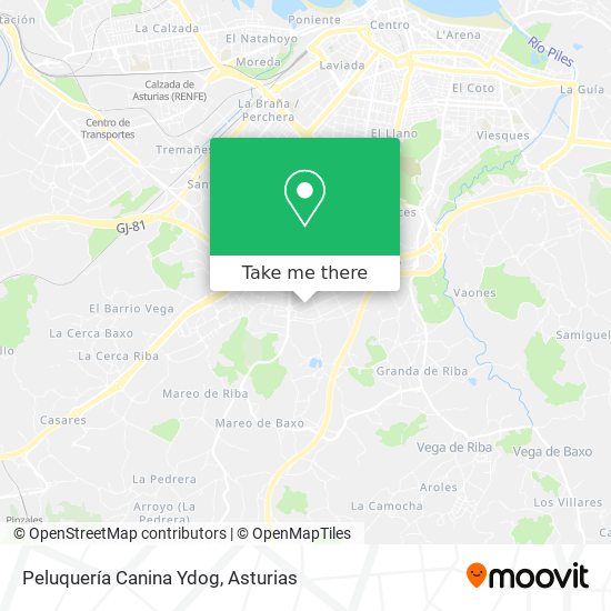 Peluquería Canina Ydog map