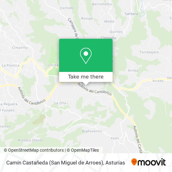 Camín Castañeda (San Miguel de Arroes) map