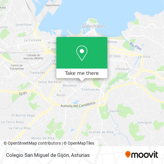 Colegio San Miguel de Gijón map