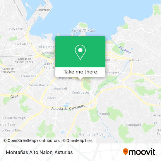 Montañas Alto Nalon map