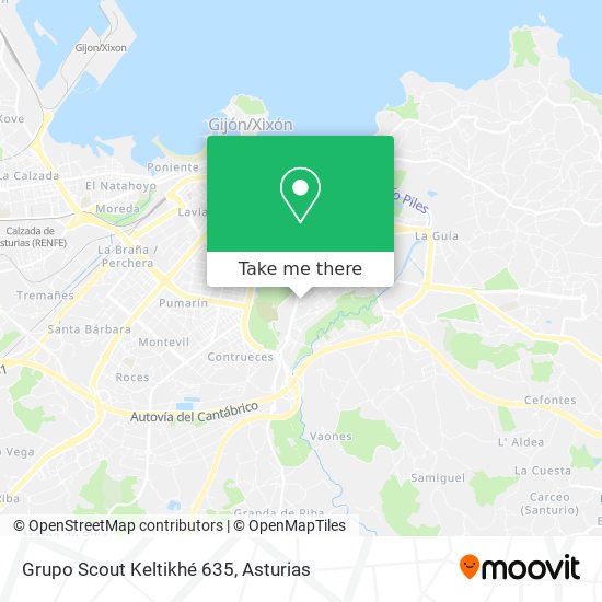 Grupo Scout Keltikhé 635 map