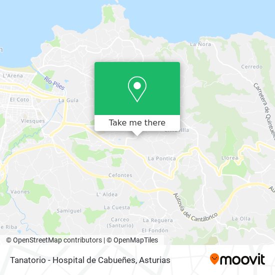 Tanatorio - Hospital de Cabueñes map